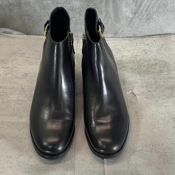 Cole Haan Women’s Black Leather Haidyn Block Heel Ankle Boots | Size 10 - Picture 3 of 9